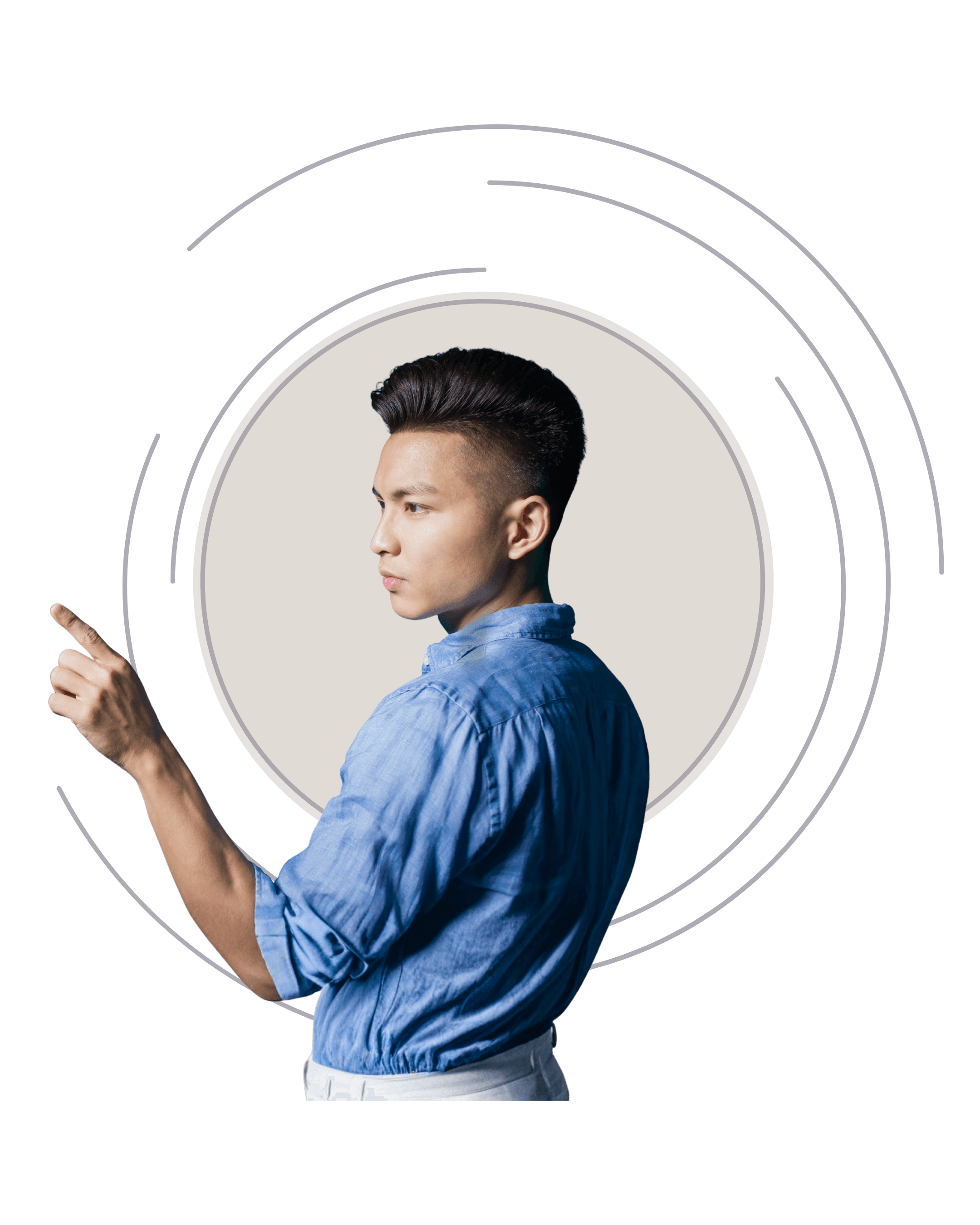 Consultant interacting with a ring of marketing capabilities