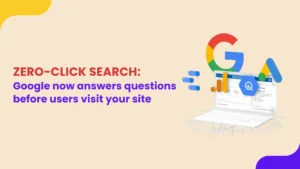 Zero click search results page layout